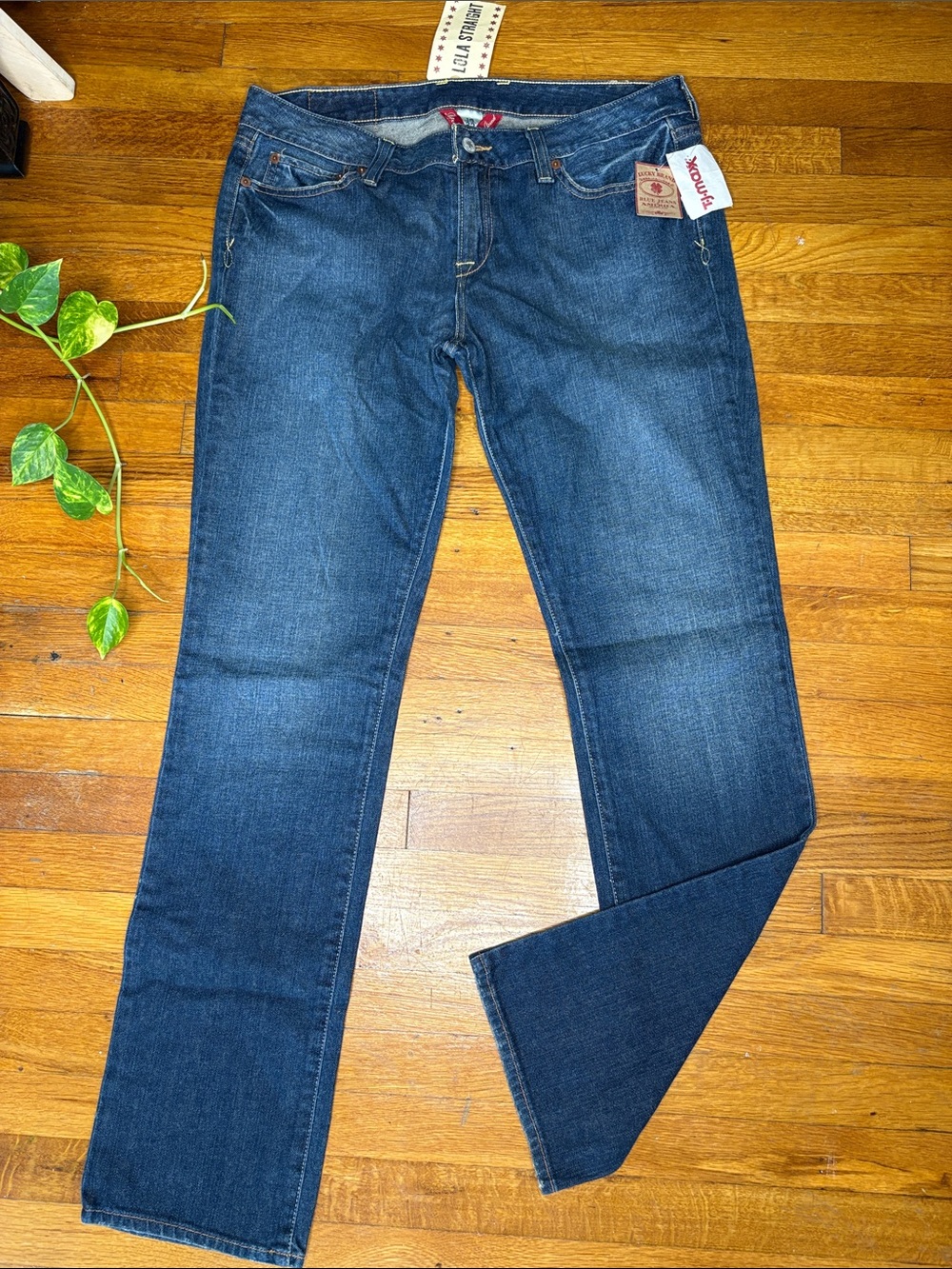 Lucky Brand Women's Straight Leg Jeans in Dark Indigo